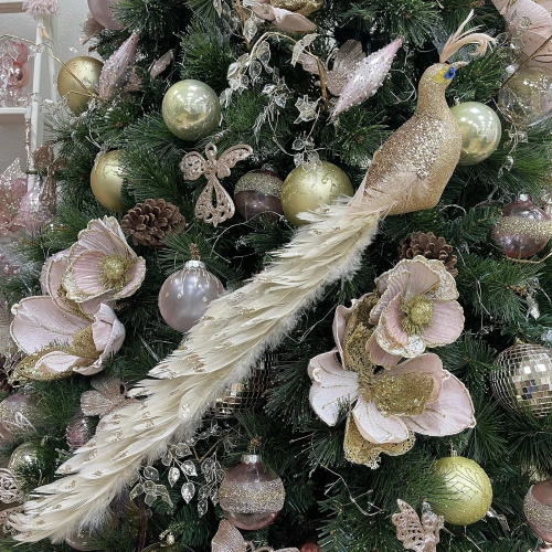 Фигурка новогодняя "Красавица Гамаюн" 80 см, Шампань