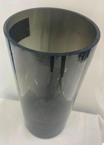 Ваза стеклянная "GREY GLASS" 11*25см, круглая