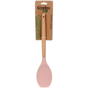 Лопатка кухонная силиконовая "CooKstyle" розовая 31,5*7см