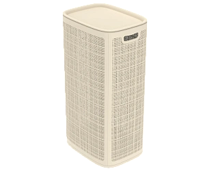 Корзина для белья Лён 100л 43*32,1*80см слоновая кость