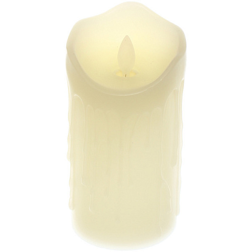 Сувенир с подсветкой Свеча восковая - Небесная 7,515 см (работает от батареек 3 ААА)_3