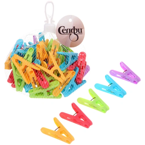 Прищепка бельевая "Конфетти" 50 шт, сетка Селфи