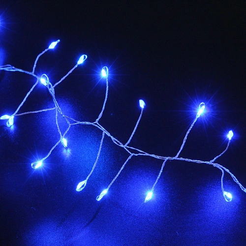Гирлянда для дома 5,0 м 350 ламп LED  Мишура, IP-40, Синий_3
