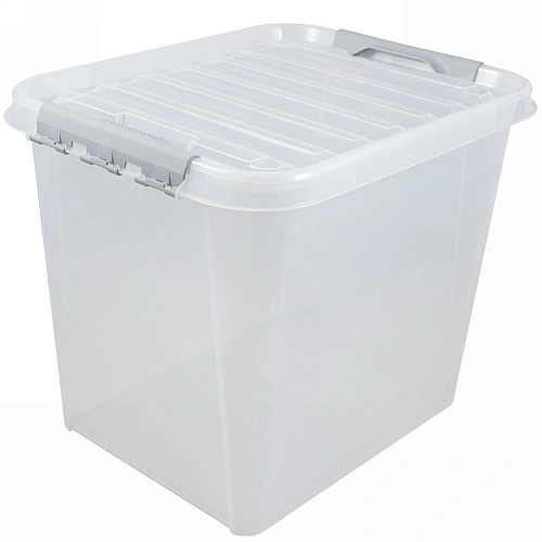Контейнер универсальный с крышкой для хранения "ПРОФИ КОМФОРТ", прозрачный, 50*39*40см. 50л