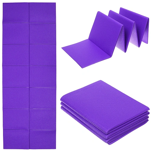 Коврик для йоги складной "Meditation"173**61*0,5 см (PVC), фиолетовый