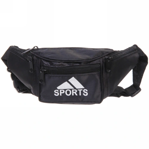 Сумка на пояс "Ultramarine - Sports Style", цвет черный, 4 кармана, 29*13*7см