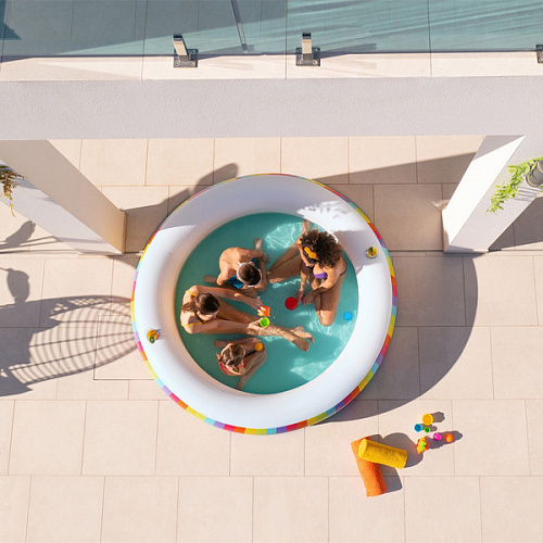 Бассейн надувной круглый 20651 см Rainbow Dreams Family Pool Bestway (54443)_5