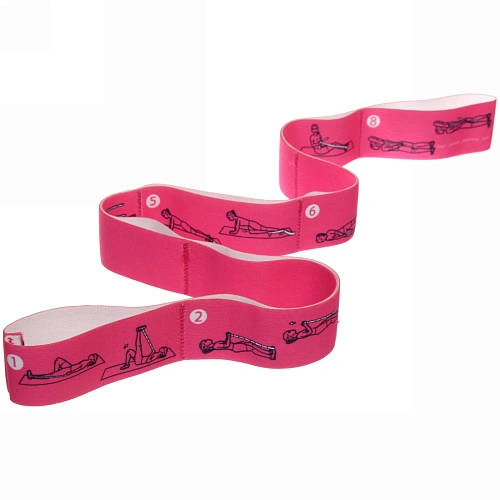 Резинка для фитнеса Stretch 954 с упражнениями, микс_31