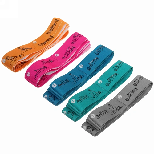 Резинка для фитнеса Stretch 954 с упражнениями, микс_24