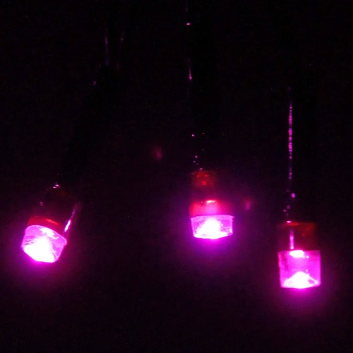 Гирлянда для дома  7,5м 80 ламп LED зелёный пров Розовый_13