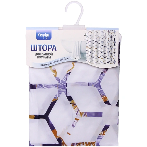 Штора для ванной полиэстер 200200 Альма_7