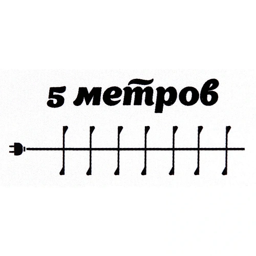 Гирлянда для дома 5,0 м 350 ламп LED  Мишура, IP-40, Теплый белый_7
