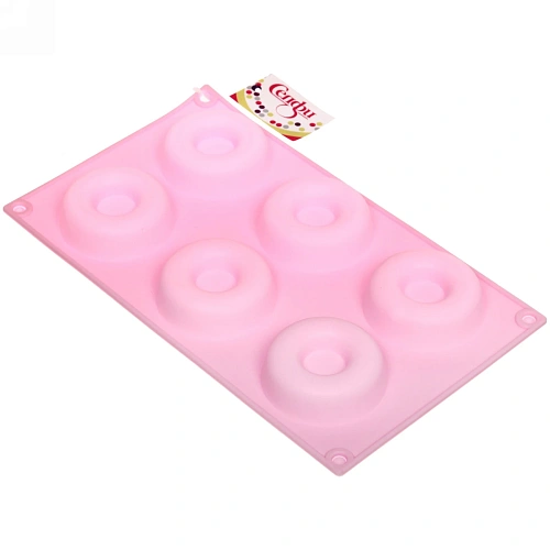 Форма силиконовая Macarons Пончики28,517см 6ячеек_4