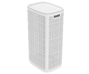 Корзина для белья Лён 100л 43*32,1*80см белый