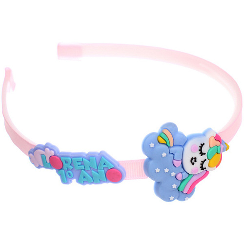 Ободок для волос детский БАМБИ БУМ, Единорожек, цвет розовый, лавандовый и голубой, 3см_8
