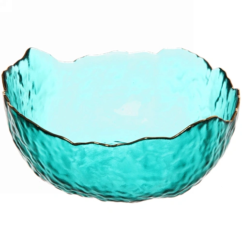 Салатник стеклянный "ICE CRYSTAL" 20см морской