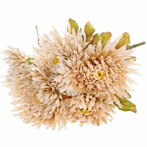 Искусственные цветы "Хризантема" 45см 5 цветков бежевый