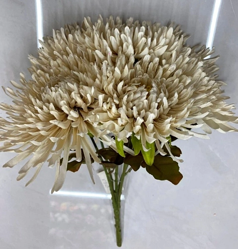 Искусственные цветы "Хризантема" 45см 5 цветков бежевый