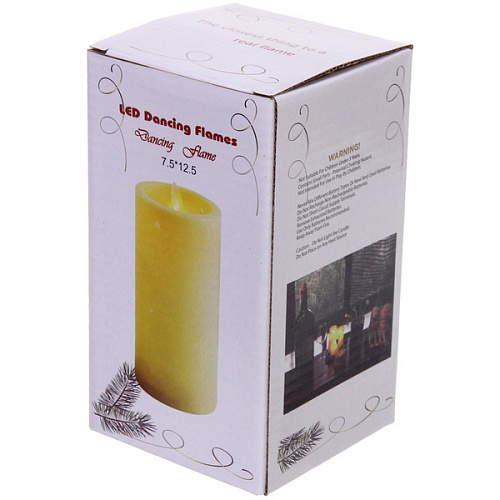 Сувенир с подсветкой Свеча - Ночной огонь 7,512,5 см (работает от батареек 3 ААА)_5