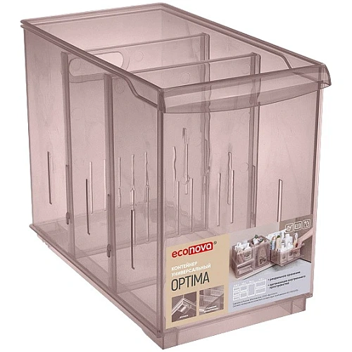 Контейнер универсальный для хранения "OPTIMA", коричневый, 16,5*30,5*24,2см, 10,6л