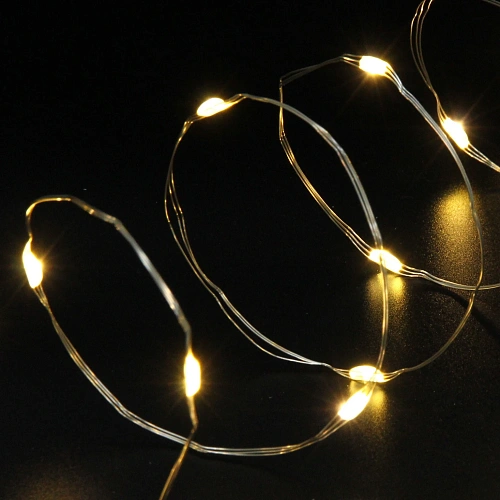 Гирлянда для дома НИТЬ Роса 10 м 100 ламп LED, 8 реж,IP-20, Теплый белый_12