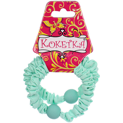 Резинки для волос 2шт Мята, бусинки, микс 5 цветов, d-5см (Кокетка)_5