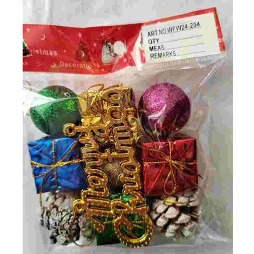 Набор украшений "Merry Christmas" 12*12 см  (набор 10 шт), микс