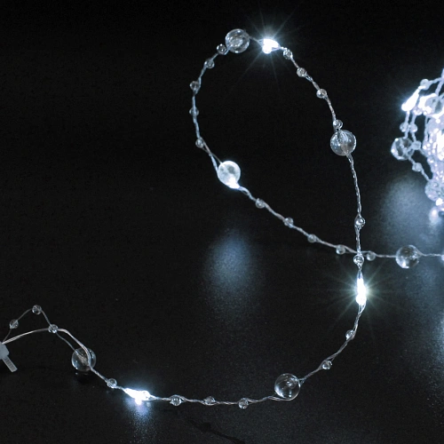 Гирлянда для дома НИТЬ Льдинка 5 м 50 ламп LED, 8 реж,IP-20, Белый_14