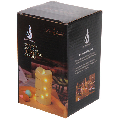 Сувенир с подсветкой Свеча - Сияние 912,5 см (работает от батареек 3 ААА)_4