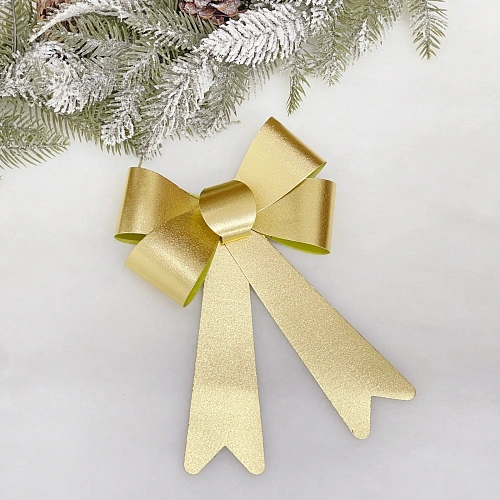 Бант на ёлку "Сказочные блики", Золото