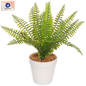 Цветок искусственный в горшке "Папоротник" 27см