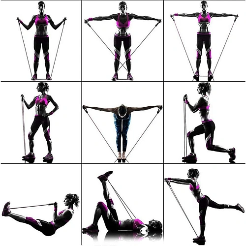 Эспандер трубчатый Life 1,30 м (нагрузка 6,5-9 кг), красный_6