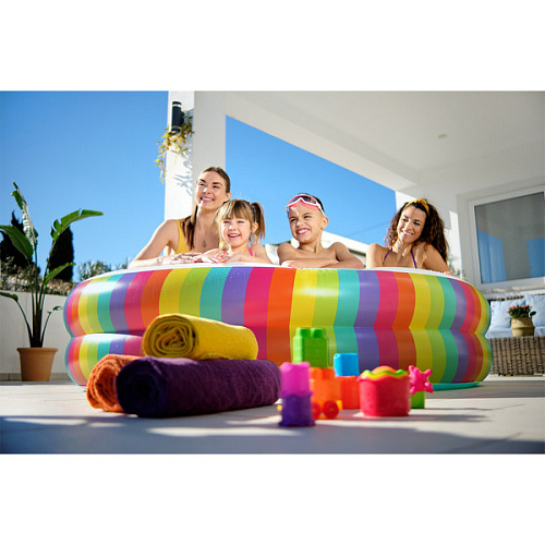 Бассейн надувной круглый 20651 см Rainbow Dreams Family Pool Bestway (54443)_6