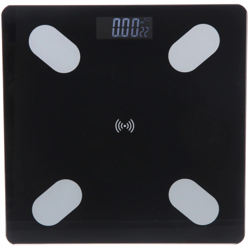 Весы напольные электронные "SMART-Weight" 26*26*0,4 см, bluetooth (работает от 2хААА), Черный