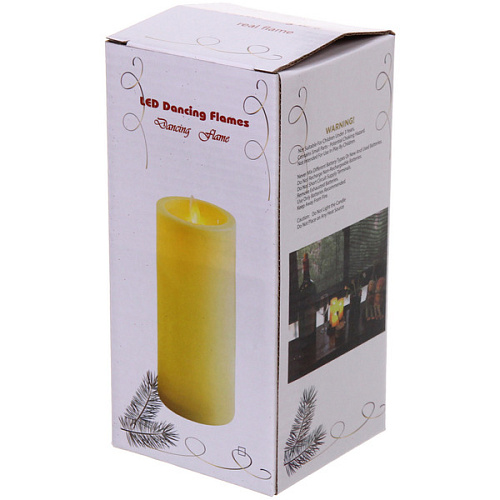 Сувенир с подсветкой Свеча - Ночной огонь 7,515 см (работает от батареек 3 ААА)_5