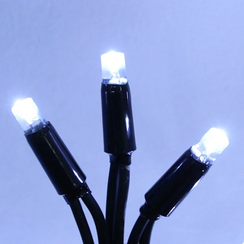 Гирлянда для улицы 16м 180 ламп LED чёрный провод, 8 реж IP-65, Белый (возможность соединения)_4