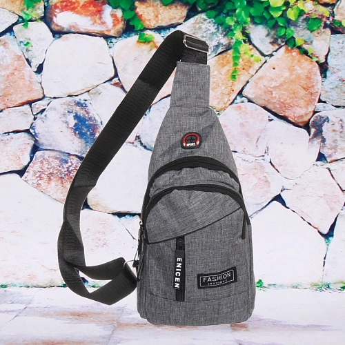 Сумка - мессенджер  Element - hit, цвет серый, два отделения, 30175см_9