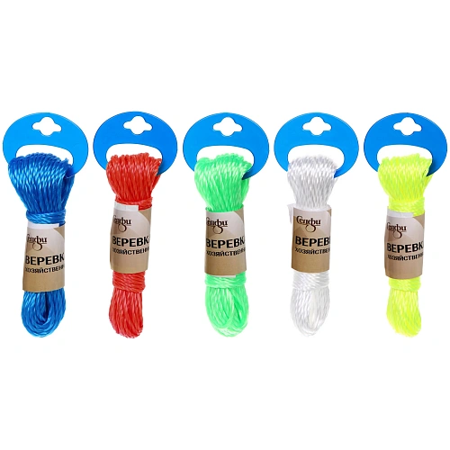 Веревка хозяйственная Селфи, 3 мм, 15 м, микс