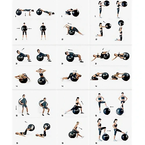 Мяч для фитнеса Sportage 75 см массажный с насосом 1000гр, серебро_14