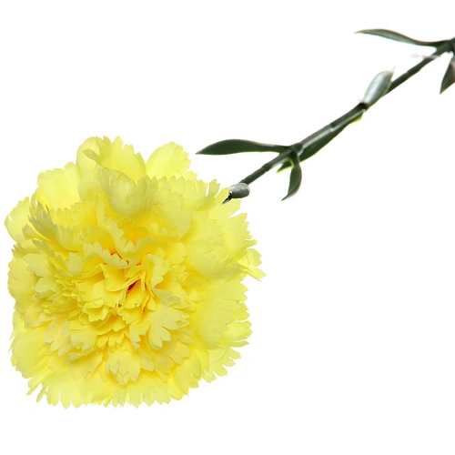 Цветок искусственный Гвоздика 68см желтая_4