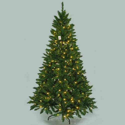 Ёлка "Свет в ночи" 210 см, ПВХ (1100 веток) 420 ламп LED (свечение-Теплый белый)