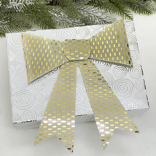 Бант на ёлку Сияние 2026 см, Шампань_5