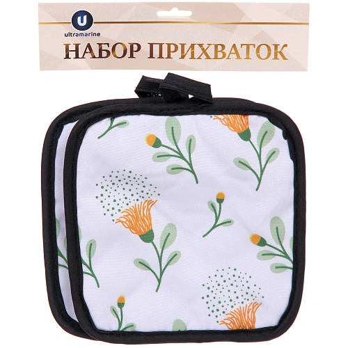 Прихватка в наборе HERBAL, полевые цветы, 1717 см, 2 шт_4