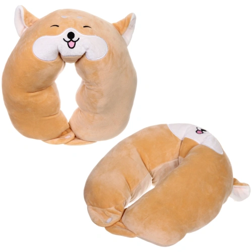 Подушка дорожная "TRIP - Cutie", корги, цвет коричневый