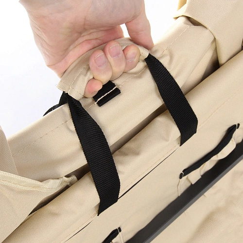 Тележка садовая складная 4 колеса 94535499см бежевая_9