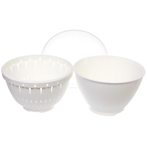 Дуршлаг пластиковый Фаттория 2215,5см двойной с чашей и крышкой_5