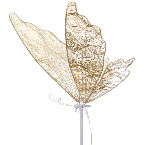 Фигура светодиодная Волшебная Бабочка на стойке h-2,08м, длина крыла 100 см, без движения,220v,Теплый белый_3
