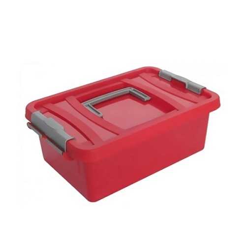 Контейнер для хранения с крышкой, ручкой и ручками-защелками "ЭКСПЕРТХАУС", 34,8*23,2*12,8см, 6л С205У