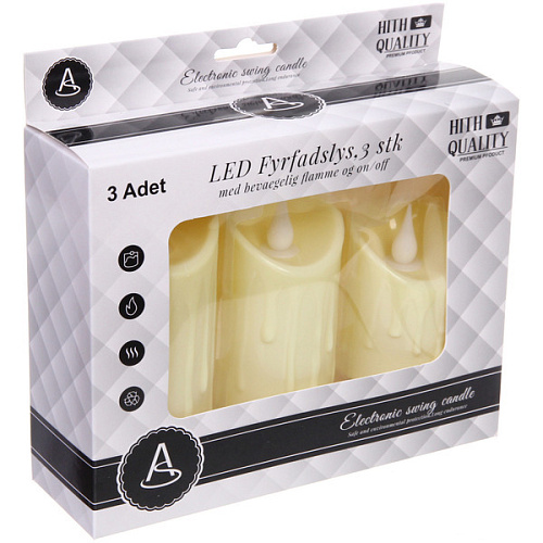 Сувенир с подсветкой Свеча - Сказка 57912,5 см (набор 3 шт)_5