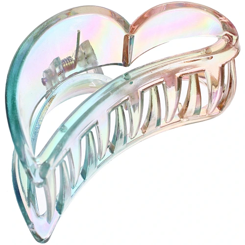 Заколка-краб для волос Мон Пион, сердце, микс 6 цветов, 9см (Блистер)_11